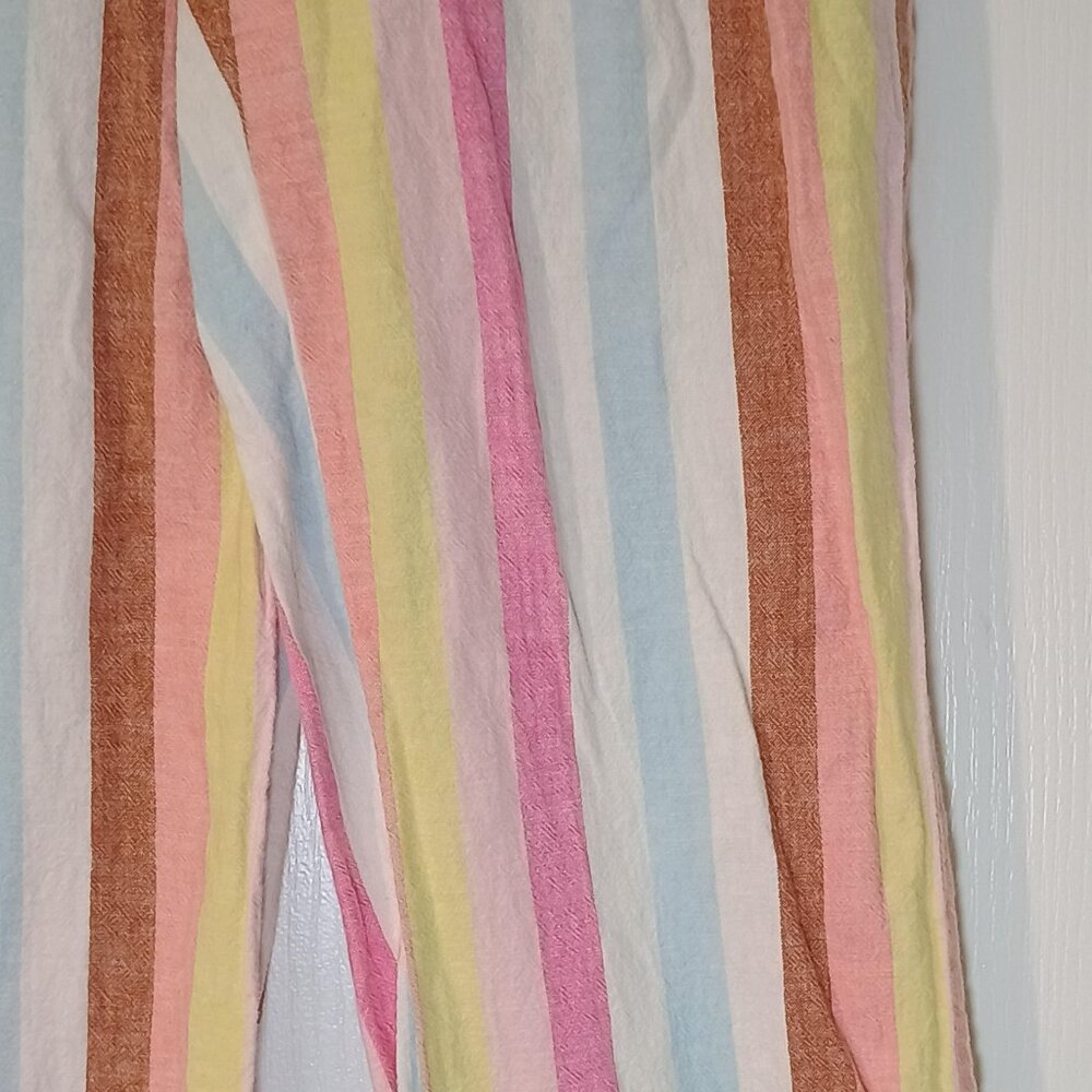 J.Crew/Paperbag Waist Pants/Women XS/Multi Pastel Stripe/Drawcord - Picture 9 of 10